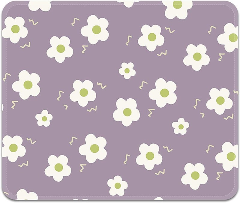FROGIGO Square Mouse Pad with Stitched Edge, Premium Mousepad Washable Cloth. Computer Mouse Pad with Non-Slip Rubber Base, Mouse Pads for Computers Laptop Mouse 9.25x7.75x0.12 inch-Flower6 - Image 2